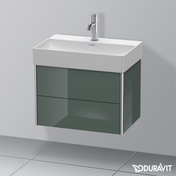 Duravit XSquare vanity unit Compact with 2 pull-out compartments, with interior system in walnut