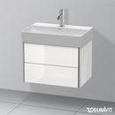 Duravit XSquare vanity unit Compact with 2 pull-out compartments, with interior system in maple