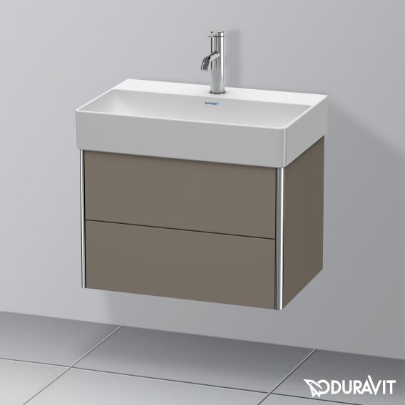 Duravit XSquare vanity unit Compact with 2 pull-out compartments, with interior system in walnut