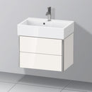 Duravit XSquare vanity unit Compact with 2 pull-out compartments, with interior system in maple