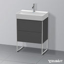 Duravit XSquare vanity unit Compact with 2 pull-out compartments, with interior system in maple
