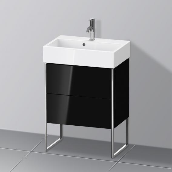 Duravit XSquare vanity unit Compact with 2 pull-out compartments, with interior system in walnut