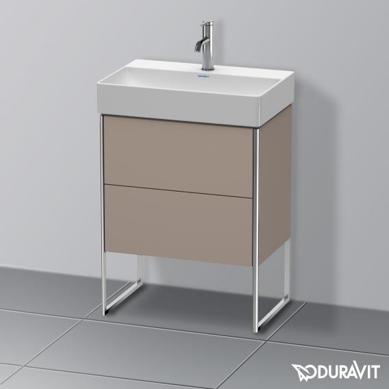 Duravit XSquare vanity unit Compact with 2 pull-out compartments, with interior system in walnut