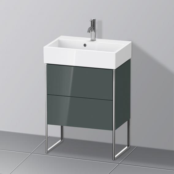 Duravit XSquare vanity unit Compact with 2 pull-out compartments, with interior system in walnut