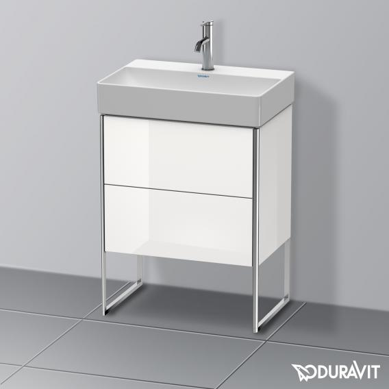 Duravit XSquare vanity unit Compact with 2 pull-out compartments, with interior system in walnut