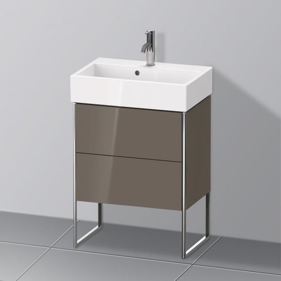 Duravit XSquare vanity unit Compact with 2 pull-out compartments, with interior system in walnut