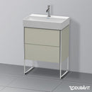 Duravit XSquare vanity unit Compact with 2 pull-out compartments, with interior system in maple