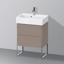 Duravit XSquare vanity unit Compact with 2 pull-out compartments, with interior system in maple