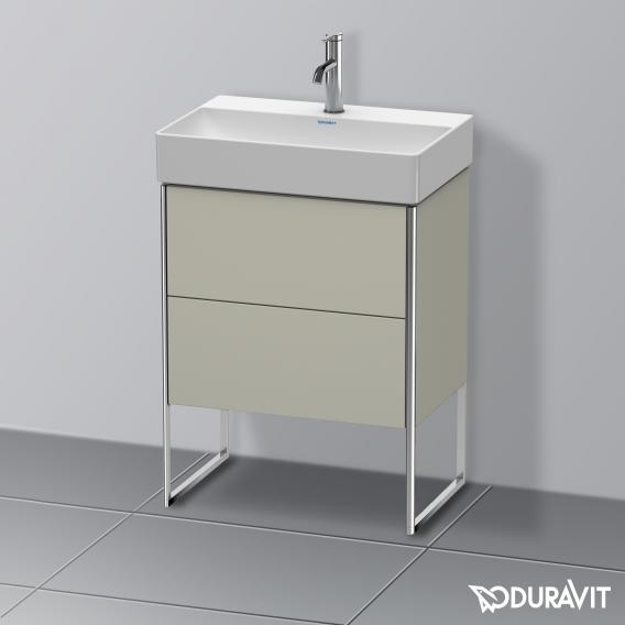 Duravit XSquare vanity unit Compact with 2 pull-out compartments, with interior system in walnut