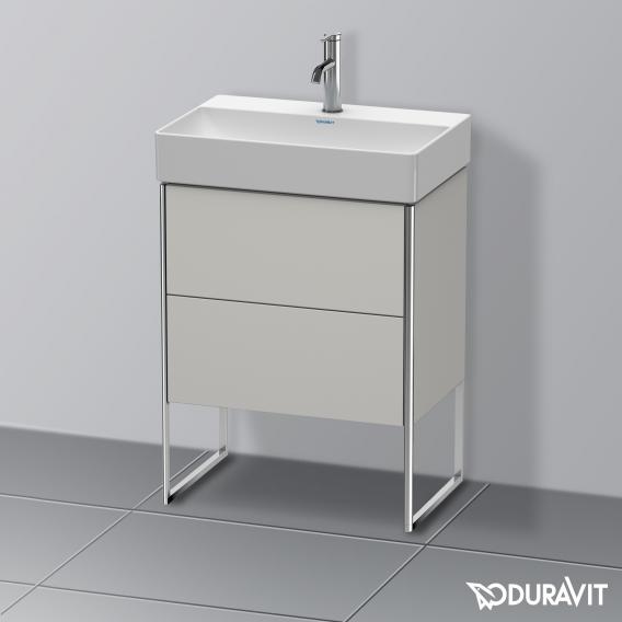 Duravit XSquare vanity unit Compact with 2 pull-out compartments, with interior system in walnut