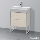 Duravit XSquare vanity unit Compact with 2 pull-out compartments, with interior system in maple