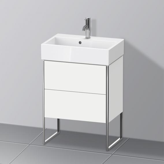 Duravit XSquare vanity unit Compact with 2 pull-out compartments, with interior system in walnut