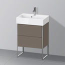 Duravit XSquare vanity unit Compact with 2 pull-out compartments, with interior system in maple