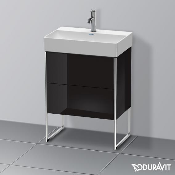 Duravit XSquare vanity unit Compact with 2 pull-out compartments, with interior system in walnut