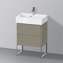 Duravit XSquare vanity unit Compact with 2 pull-out compartments, with interior system in maple