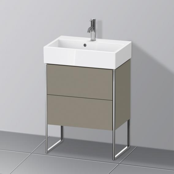 Duravit XSquare vanity unit Compact with 2 pull-out compartments, with interior system in walnut