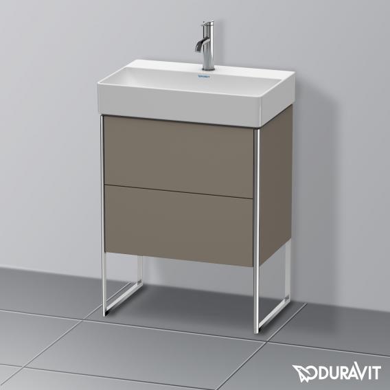 Duravit XSquare vanity unit Compact with 2 pull-out compartments, with interior system in walnut