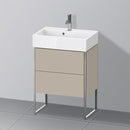 Duravit XSquare vanity unit Compact with 2 pull-out compartments, with interior system in maple