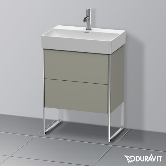 Duravit XSquare 梳妝台 緊湊型，附 2 個拉出式隔層，內部系統為楓木