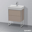 Duravit XSquare vanity unit Compact with 2 pull-out compartments, with interior system in maple