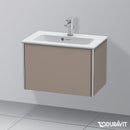 Duravit XSquare vanity unit Compact with 1 pull-out compartment, with interior system in maple