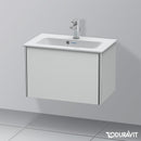 Duravit XSquare vanity unit Compact with 1 pull-out compartment, with interior system in walnut