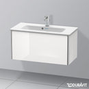 Duravit XSquare vanity unit Compact with 1 pull-out compartment, with interior system in walnut