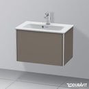 Duravit XSquare vanity unit Compact with 1 pull-out compartment, with interior system in walnut