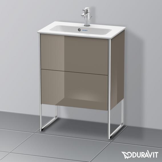 Duravit XSquare vanity unit Compact with 2 pull-out compartments, with interior system in walnut