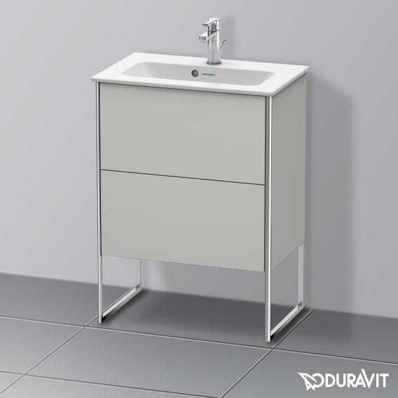 Duravit XSquare vanity unit Compact with 2 pull-out compartments, with interior system in walnut