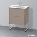 Duravit XSquare vanity unit Compact with 2 pull-out compartments, with interior system in maple