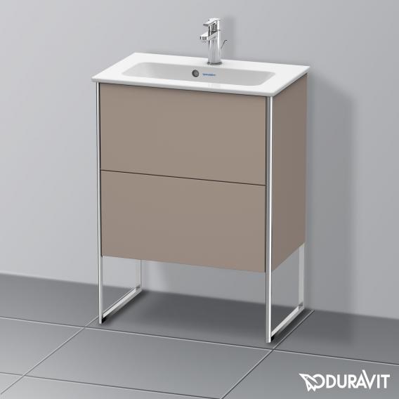 Duravit XSquare vanity unit Compact with 2 pull-out compartments, with interior system in walnut