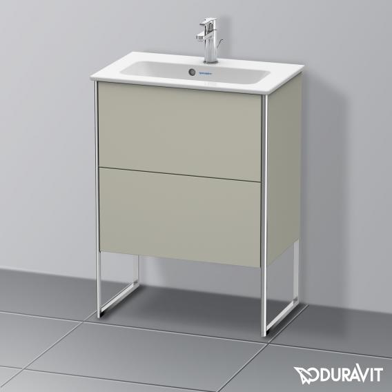 Duravit XSquare vanity unit Compact with 2 pull-out compartments, with interior system in walnut