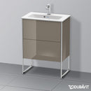 Duravit XSquare vanity unit Compact with 2 pull-out compartments, with interior system in maple