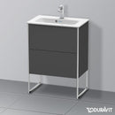 Duravit XSquare vanity unit Compact with 2 pull-out compartments, with interior system in maple