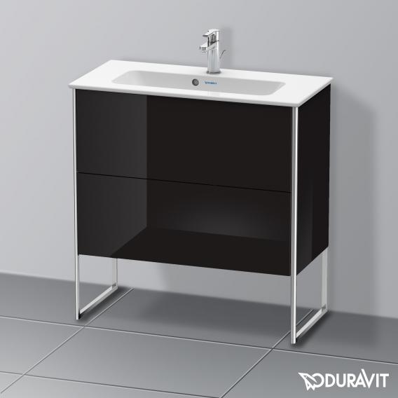 Duravit XSquare vanity unit Compact with 2 pull-out compartments, with interior system in walnut