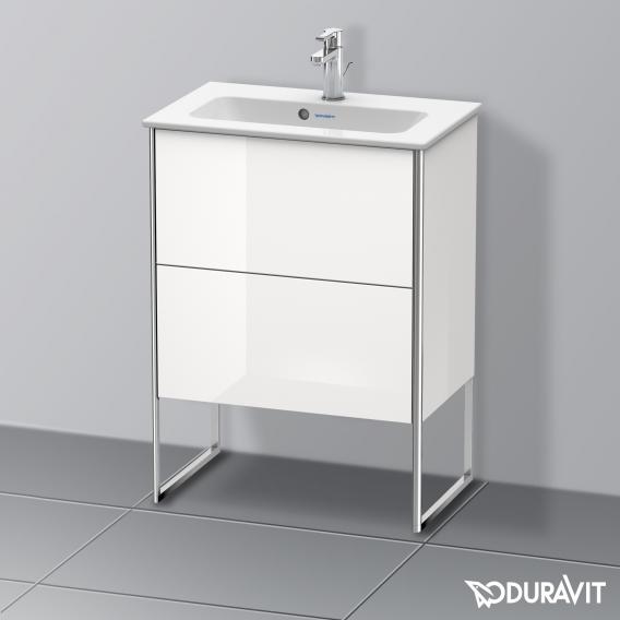 Duravit XSquare vanity unit Compact with 2 pull-out compartments, with interior system in walnut