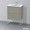 Duravit XSquare vanity unit Compact with 2 pull-out compartments, with interior system in maple