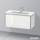 Duravit XSquare vanity unit Compact with 1 pull-out compartment, with interior system in walnut