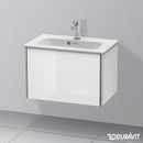 Duravit XSquare vanity unit Compact with 1 pull-out compartment, with interior system in maple
