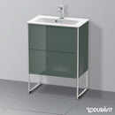 Duravit XSquare vanity unit Compact with 2 pull-out compartments, with interior system in maple