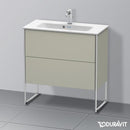 Duravit XSquare vanity unit Compact with 2 pull-out compartments, with interior system in walnut