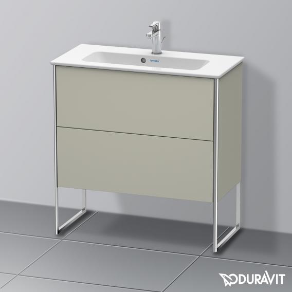 Duravit XSquare vanity unit Compact with 2 pull-out compartments, with interior system in walnut