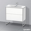 Duravit XSquare vanity unit Compact with 2 pull-out compartments, with interior system in walnut
