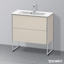 Duravit XSquare vanity unit Compact with 2 pull-out compartments, with interior system in walnut