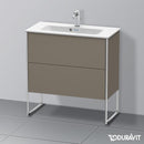 Duravit XSquare vanity unit Compact with 2 pull-out compartments, with interior system in maple