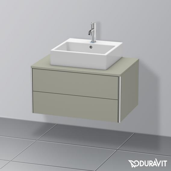 Duravit XSquare vanity unit for countertop with 2 pull-out compartments, with interior system in walnut