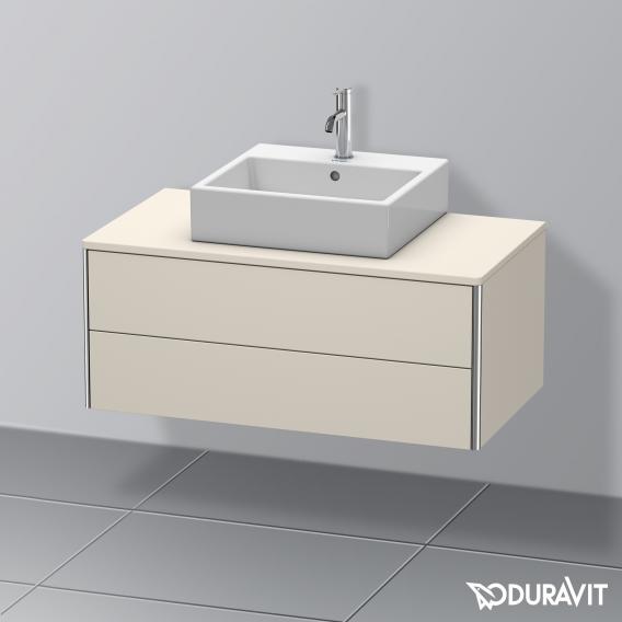 Duravit XSquare vanity unit for countertop with 2 pull-out compartments, with interior system in maple