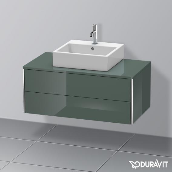 Duravit XSquare vanity unit for countertop with 2 pull-out compartments, with interior system in maple