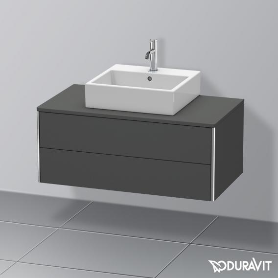 Duravit XSquare vanity unit for countertop with 2 pull-out compartments, with interior system in maple